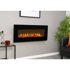 Black Electric Fire 42" wall mounted Remote control