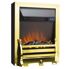 Electric Fire Brass remote control freestanding