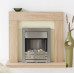 Adam Malmo Fireplace in Oak with Helios Electric Fire in Brushed Steel, 39 Inch